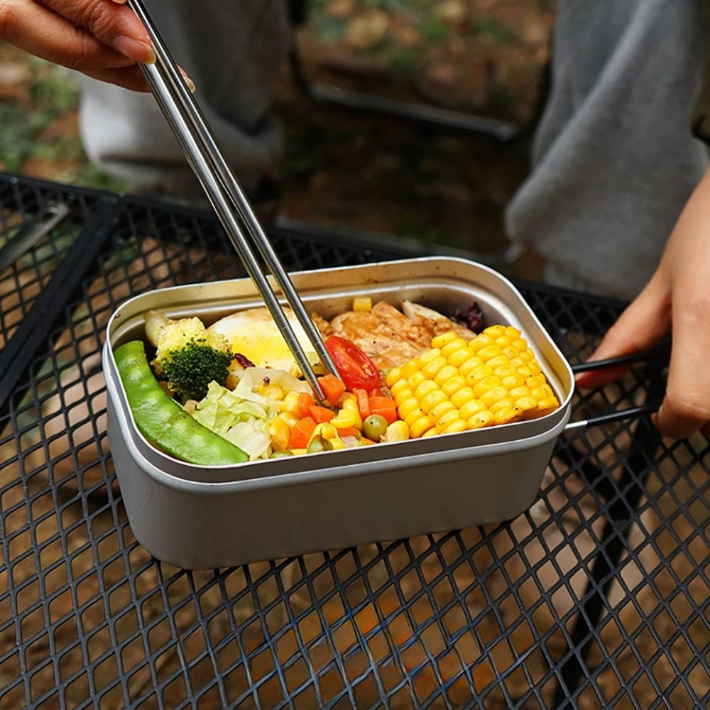 Camping Cooking Kitchen - 超軽量食器 キャンプ調理器具 ランチボックス 調理鍋 ピクニックアクセサリー アウトドアカトラリー