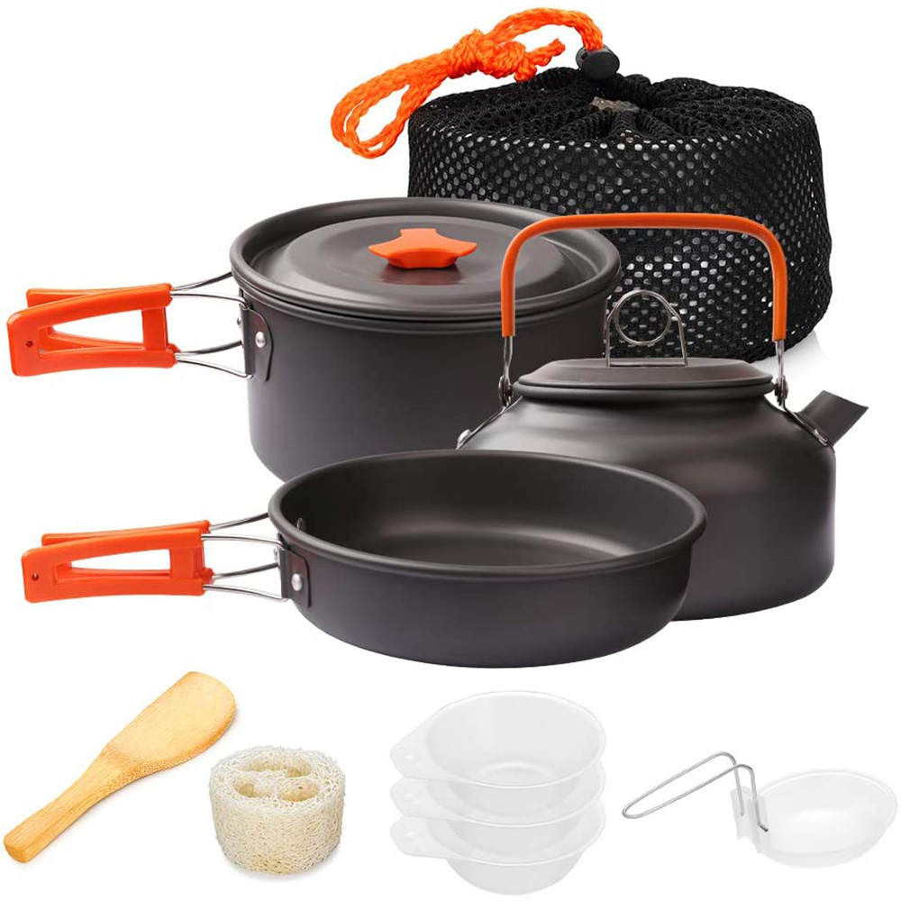 Camping Cooking Mesh - 1 ピース/1 セットキャンプ調理器具キット屋外調理セットアルミ機器屋外ポット旅行食器キッチンハイキングピクニックバーベキュー