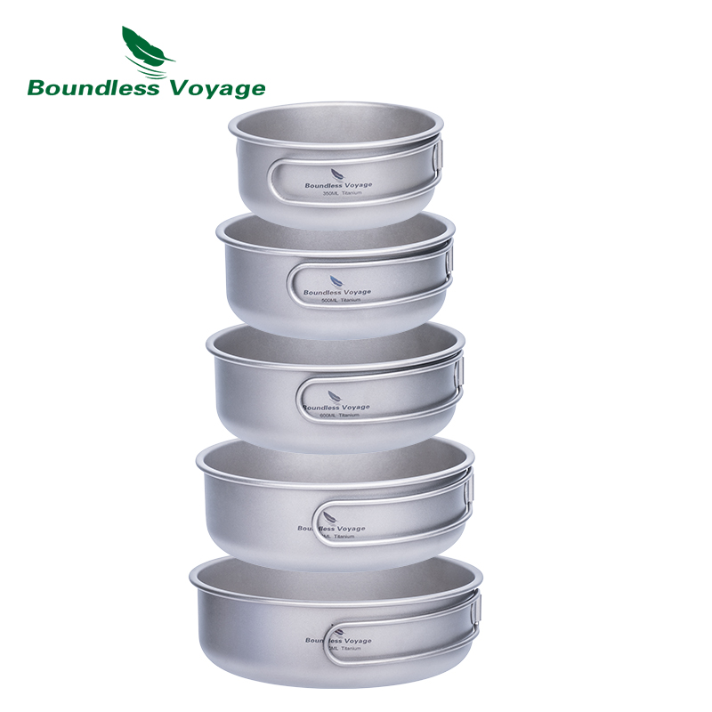 Mess Kit Titanium - 折りたたみハンドル付きの再利用可能な作業セット,キャンプ用のポータブルプレートプレート,皿,テーブルクロス,5個の包装,ti1096t