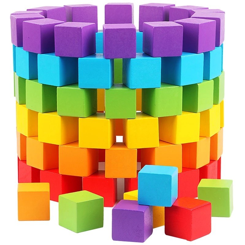 Fire Starter Cube - 30 ピース/ロット 2X2CM 木製カラフルなキューブビルディングブロックのおもちゃ子供のための教育木製正方形サイコロボードゲームブロックおもちゃギフト