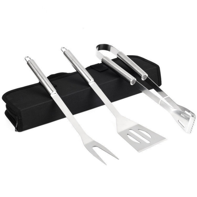 Camping Cooking And Dining Set - ステンレス製バーベキュー用品セット,バッグ付きバーベキュー用品,グリルツールセット,アウトドアキャンプ調理キット