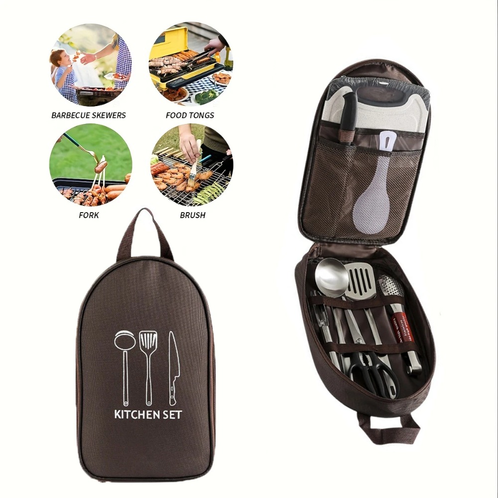 ポータブルアウトドアクックバッグ キャンプ収納バッグ ポータ - Camping Cooking Utensil Organizer のレビューと価格
