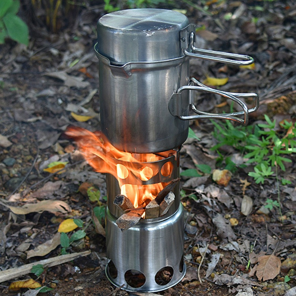 耐久性のあるステンレス鋼キャンプ調理器具セットノンスリップサ - Camping Cooking Mesh のレビューと価格