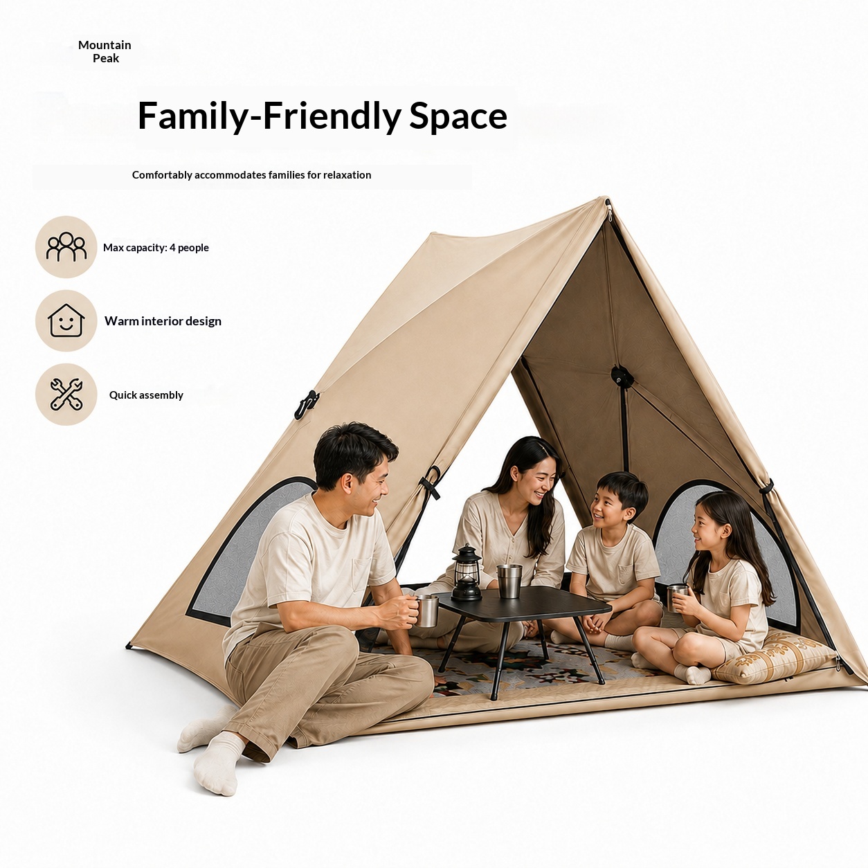 自動三角テント、わずか3秒で設営できるアウトドアキャンプテン - Camping Cooking Tent のレビューと価格