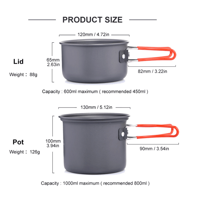 Widesea キャンプ調理器具アウトドア食器ポット超軽量セ - Camping Cooking And Dining Set のレビューと価格