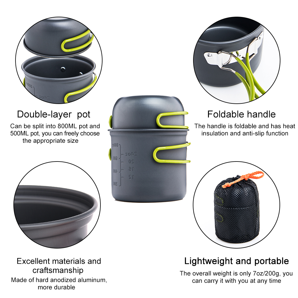 Widesea キャンプ調理器具アウトドア食器ポット超軽量セ - Camping Cooking And Dining Set のレビューと価格