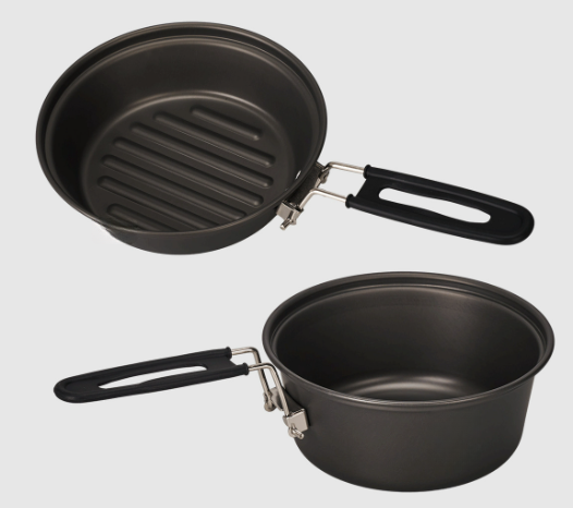 軽量アルミ合金キャンプ調理器具セット 3 ピースポットパンケ - Camping Cooking Gear Set のレビューと価格