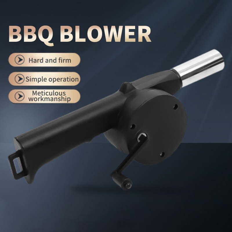 BBQファン送風機、速燃スターター、ポータブル手動クランク、 - Camping Cooking Kitchen のレビューと価格