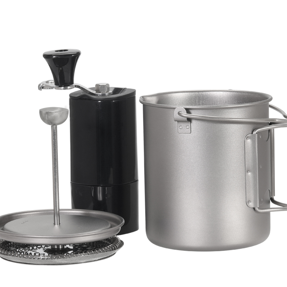 Lixada-キャンプ用の折りたたみ式チタンスプーンカップ, - Mess Kit Titanium のレビューと価格