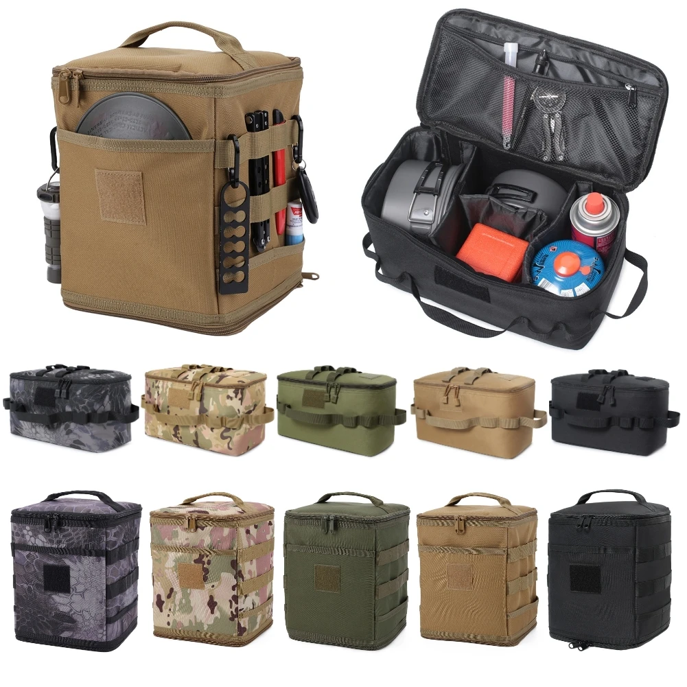 戦術的なポーチキャンプ収納袋調理器具オーガナイザーポータブル - Camping Cooking Utensil Organizer のレビューと価格