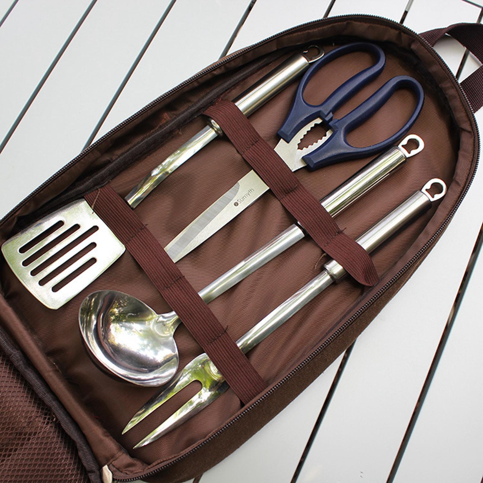 キャンプ用キャリングバッグ付きキッチン用品セット,旅行やハイ - Camping Cooking Utensil Organizer のレビューと価格