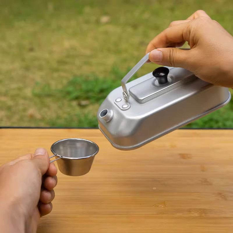 超軽量ポータブルピクニックケトル、キャンプティーポット、コー - Mess Kit Titanium のレビューと価格