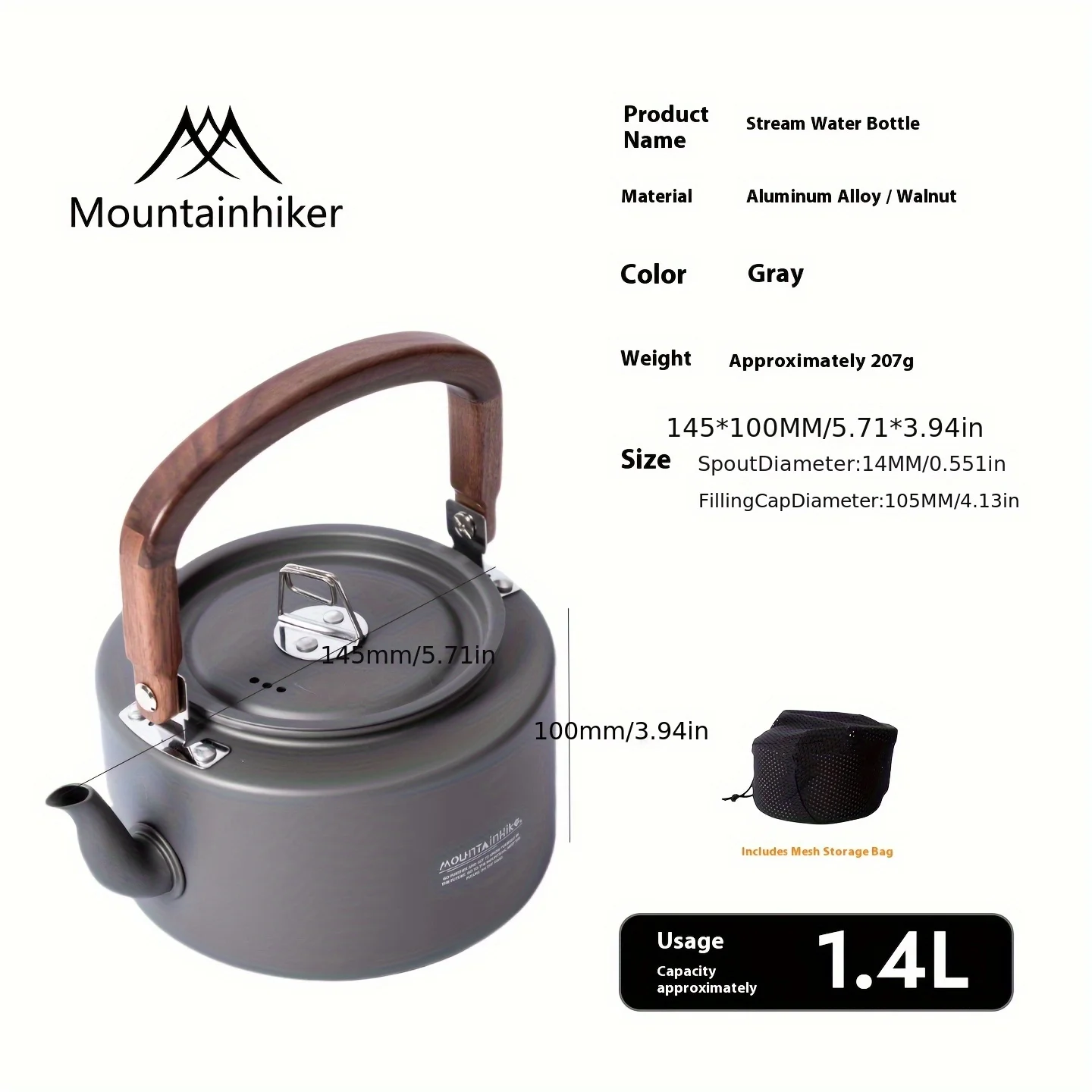 MOUNTAINHIKER ティーケトル キャンプ用アルミニ - Camping Cooking Set 2 Person のレビューと価格
