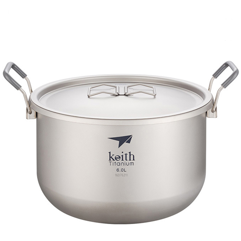 キース-キャンプ用調理セット、チタン調理器具、鍋、6l、静菌 - Mess Kit Titanium のレビューと価格