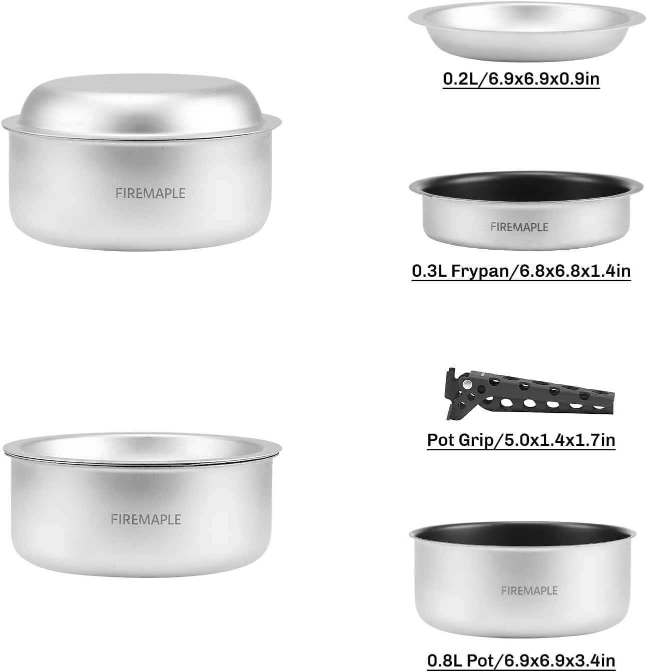 ポットリフター付き焦げ付き防止フライパン、ファイヤーマプル、 - Mess Kit Titanium のレビューと価格