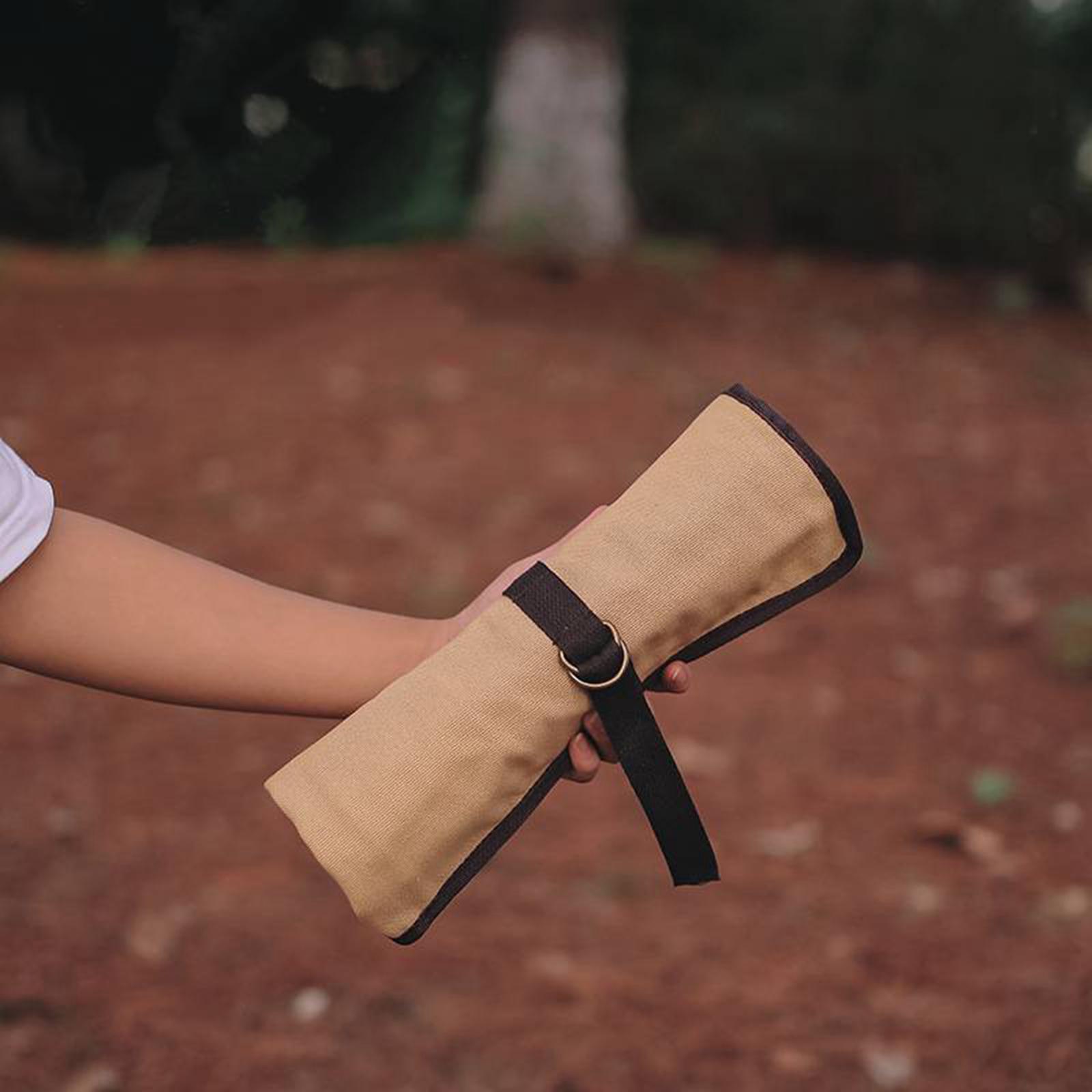 ポータブルキャンプ用品ロールアップバッグ食器オーガナイザー収 - Camping Cooking Utensil Organizer のレビューと価格