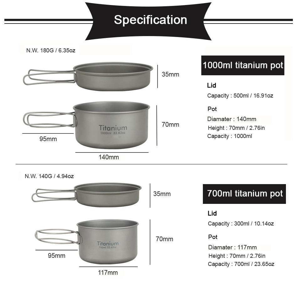 APG 超軽量チタンパンアウトドアキャンプ食器チタンポット調 - Mess Kit Titanium のレビューと価格