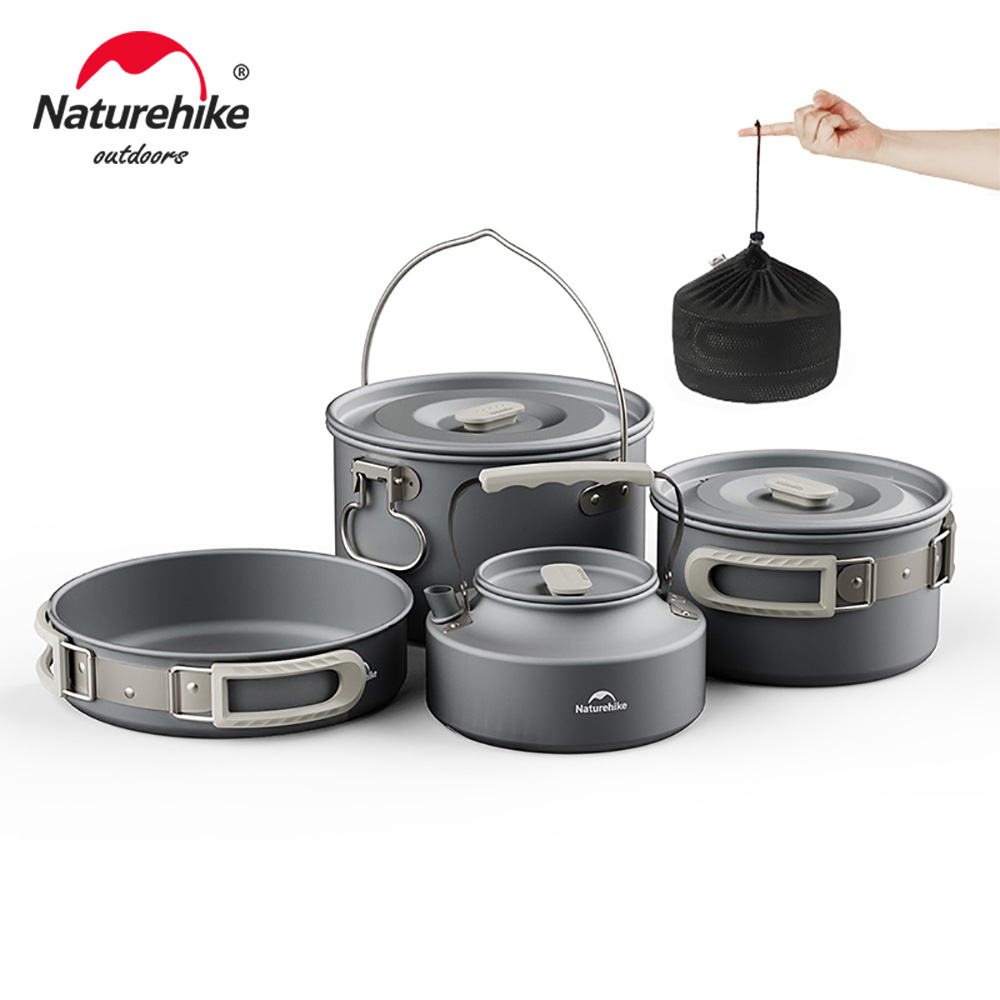 Naturehike キャンプ調理器具キット屋外フライパンポ - Camping Cooking Set 2 Person のレビューと価格