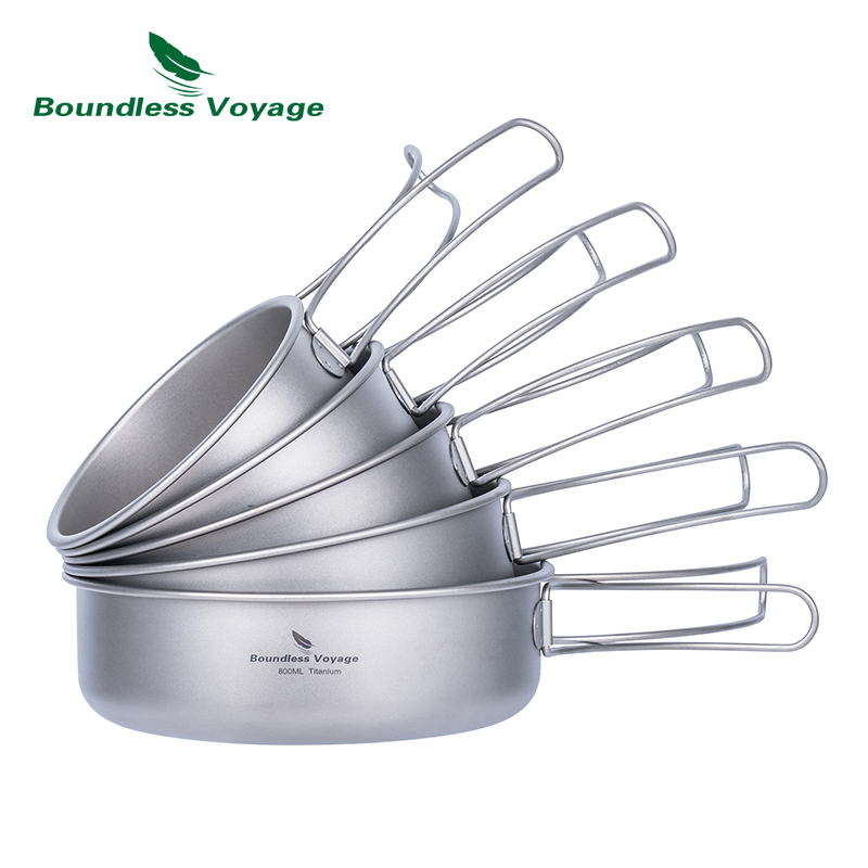 折りたたみハンドル付きの再利用可能な作業セット,キャンプ用の - Mess Kit Titanium のレビューと価格