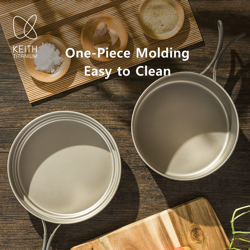 KEITH 純チタン製2ピース調理器具セット（800ml+1 - Mess Kit Titanium のレビューと価格