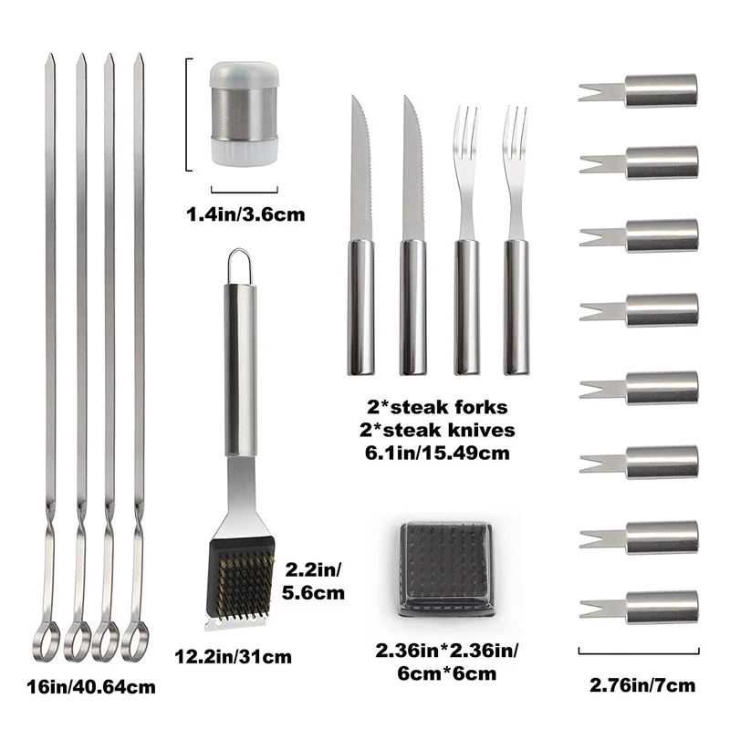 バーベキューツールセットバーベキューグリル用品スパトラフォー - Camping Cooking And Dining Set のレビューと価格