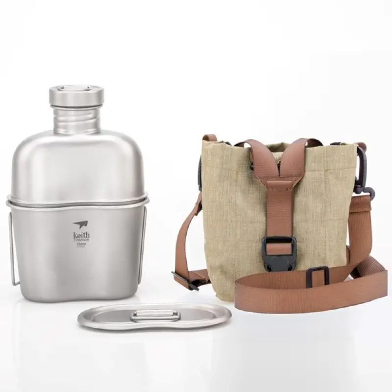 Keith-キャンプ,ハイキング,食堂用の純粋なチタン製ウォ - Mess Kit Titanium のレビューと価格