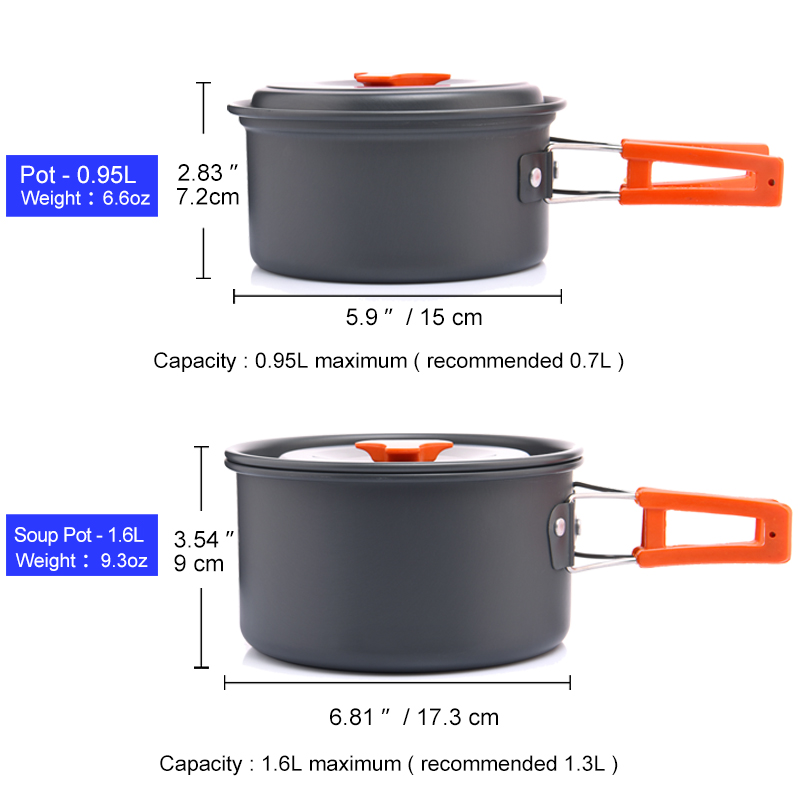 幅の屋外キャンプ調理器具セット、食器、調理カトラリー、調理器 - Camping Cooking And Dining Set のレビューと価格