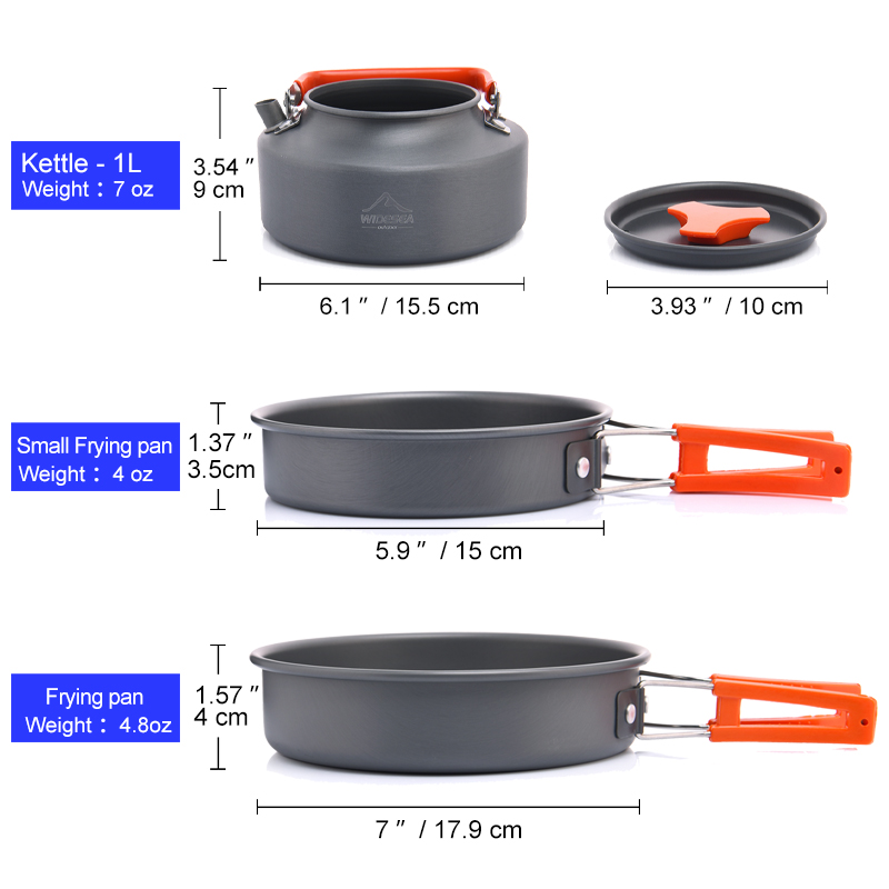 幅の屋外キャンプ調理器具セット、食器、調理カトラリー、調理器 - Camping Cooking And Dining Set のレビューと価格