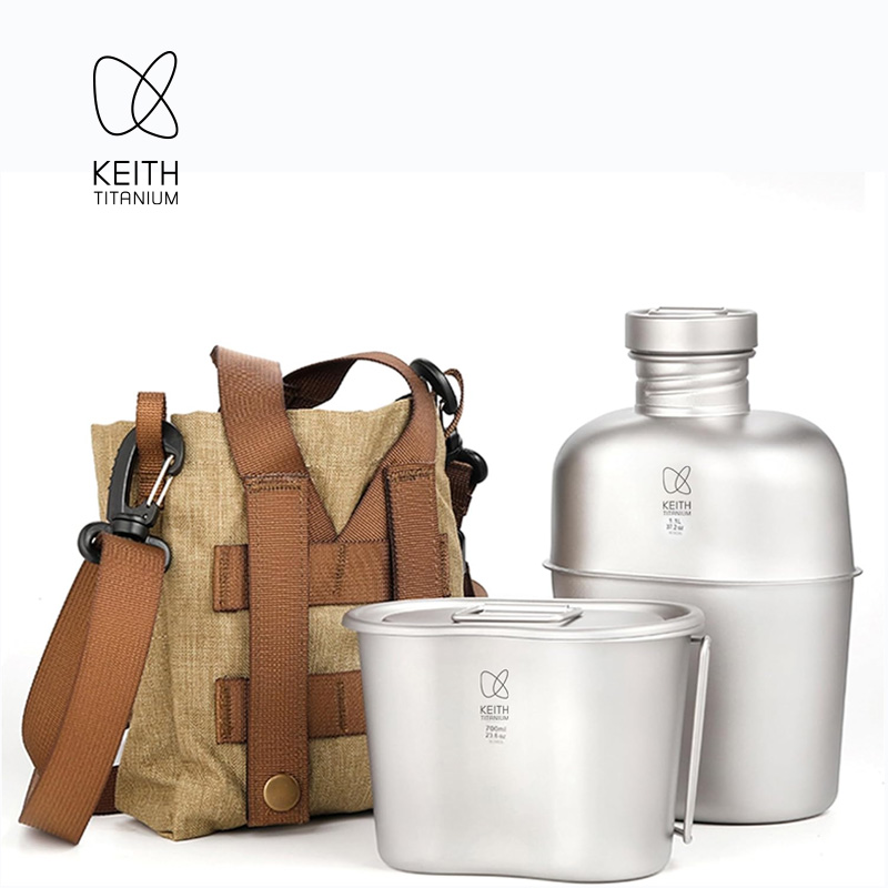 KEITH 純チタン製キャンティーン メスキット、超軽量ウォ - Mess Kit Titanium のレビューと価格