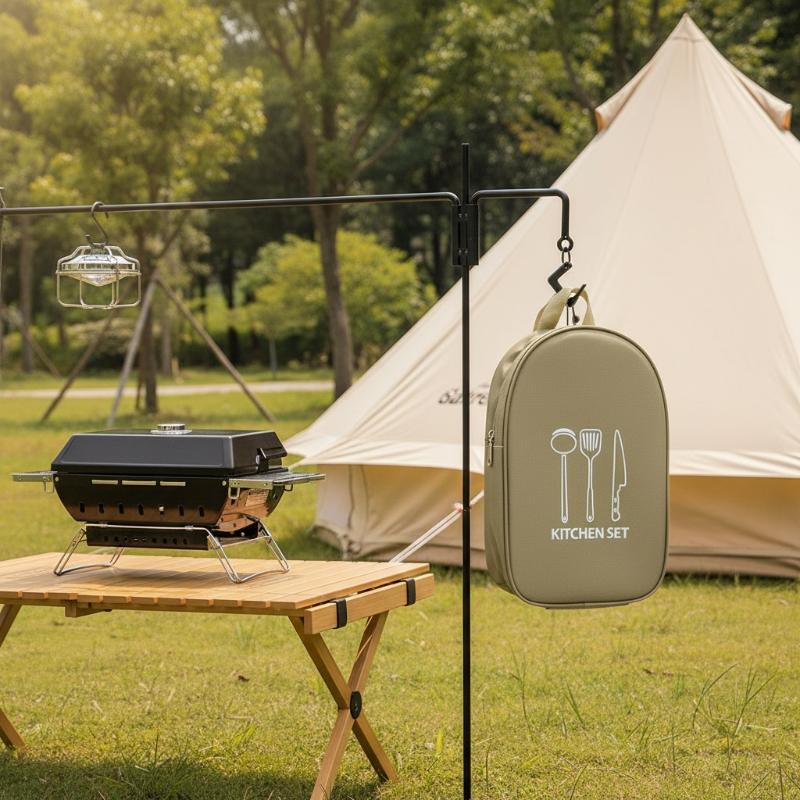アウトドアクッキングバッグ キャンプ用収納バッグ ポータブル - Camping Cooking Utensil Organizer のレビューと価格