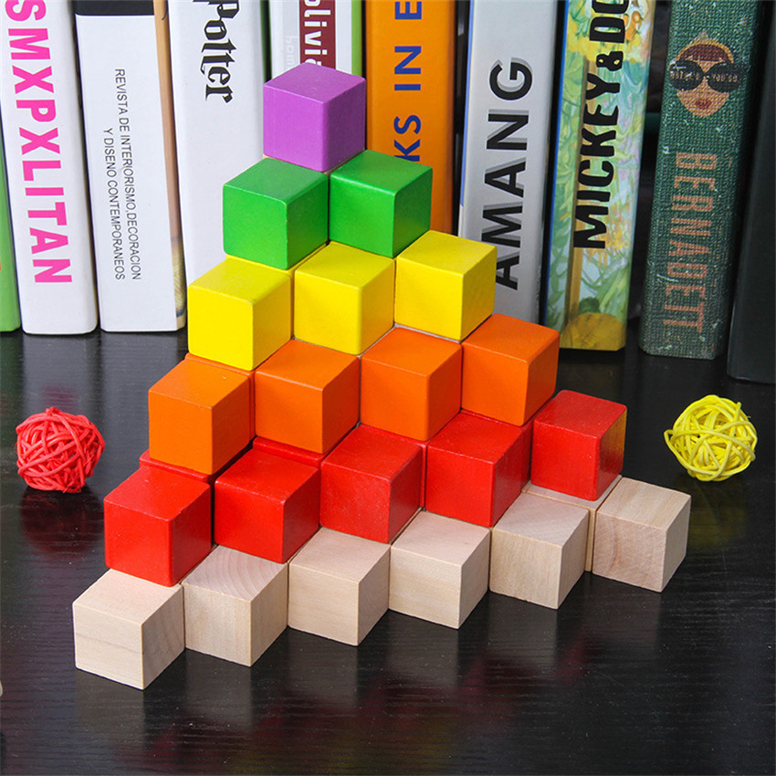 30 ピース/ロット 2X2CM 木製カラフルなキューブビル - Fire Starter Cube のレビューと価格