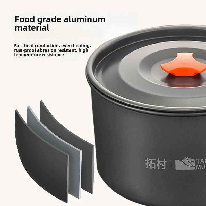 キャンプ調理器具セットアウトドアクッキング超軽量アルミポット - Camping Cooking Gear Set のレビューと価格