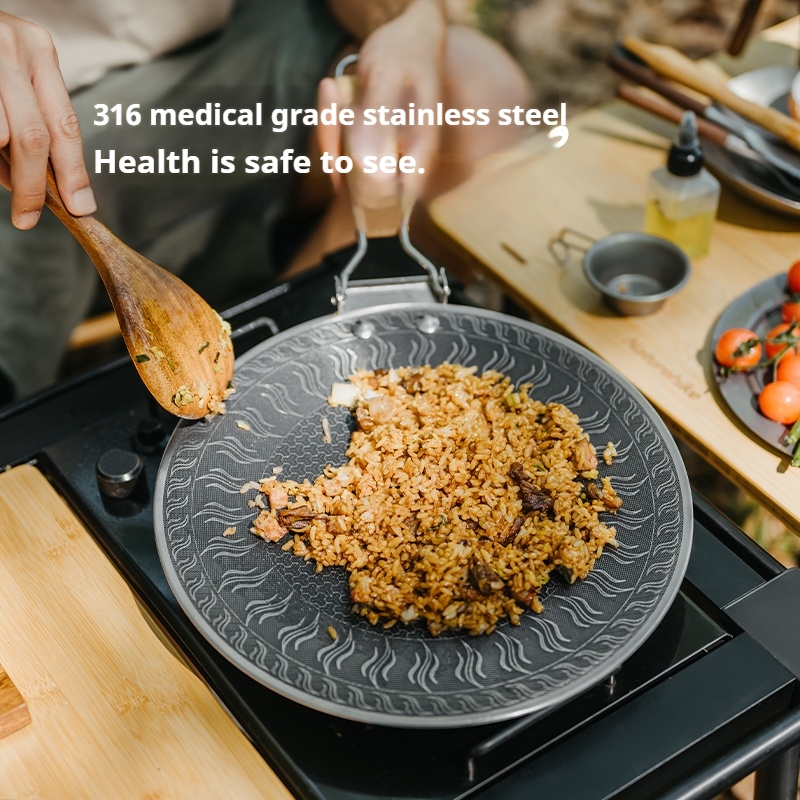 Naturehike キャンプグリルパン ステンレス鋼 厚底 - Camping Cooking Set 2 Person のレビューと価格