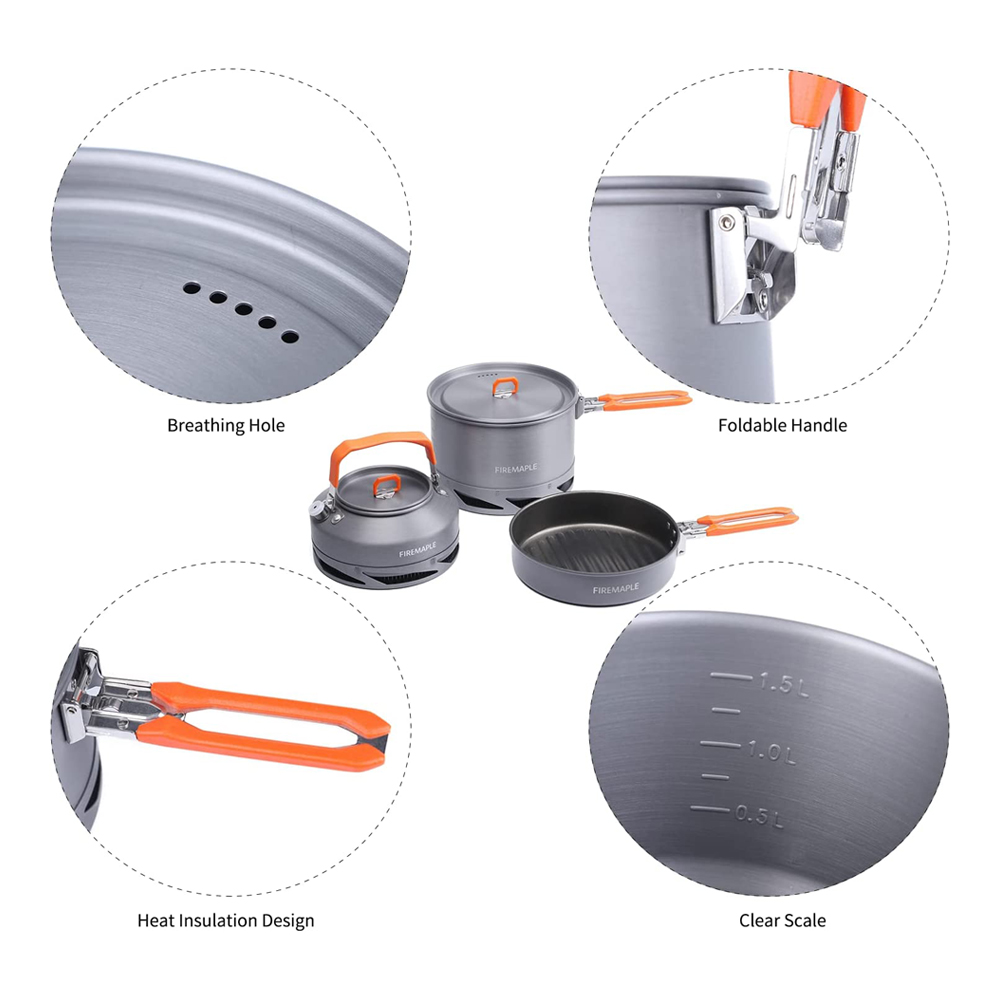 Fire Maple器具ハイキング調理セット熱交換器ポットパ - Camping Cooking Utensil Organizer のレビューと価格