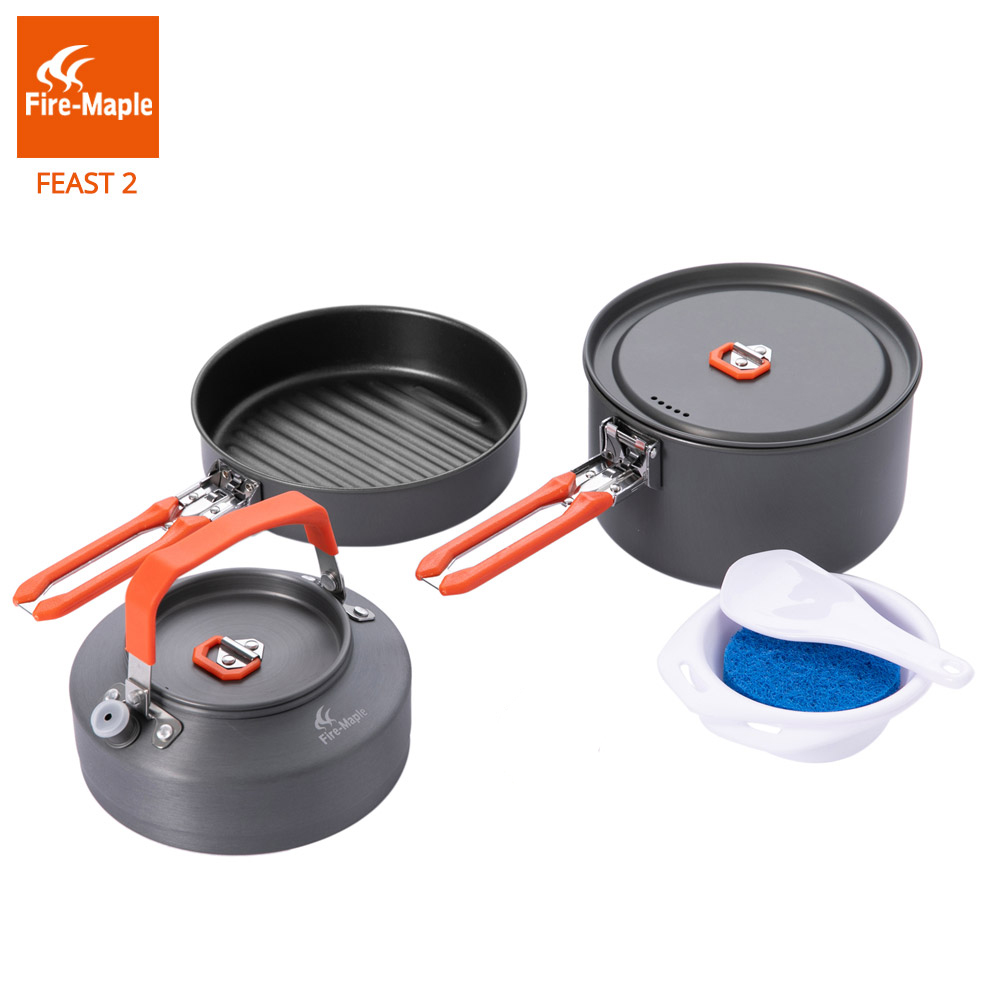ファイヤーマプルピクニック鍋セット屋外キャンプハイキング調理 - Camping Cooking Set 2 Person のレビューと価格