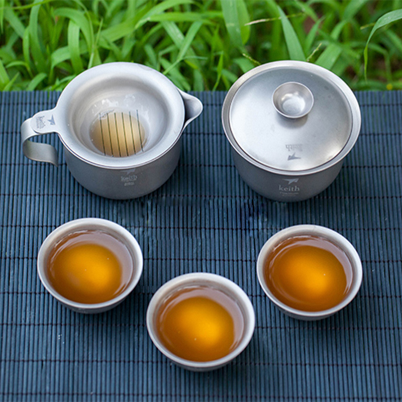 Leikeith-キャンプ用のポータブル屋外焦げ付き防止チタ - Mess Kit Titanium のレビューと価格