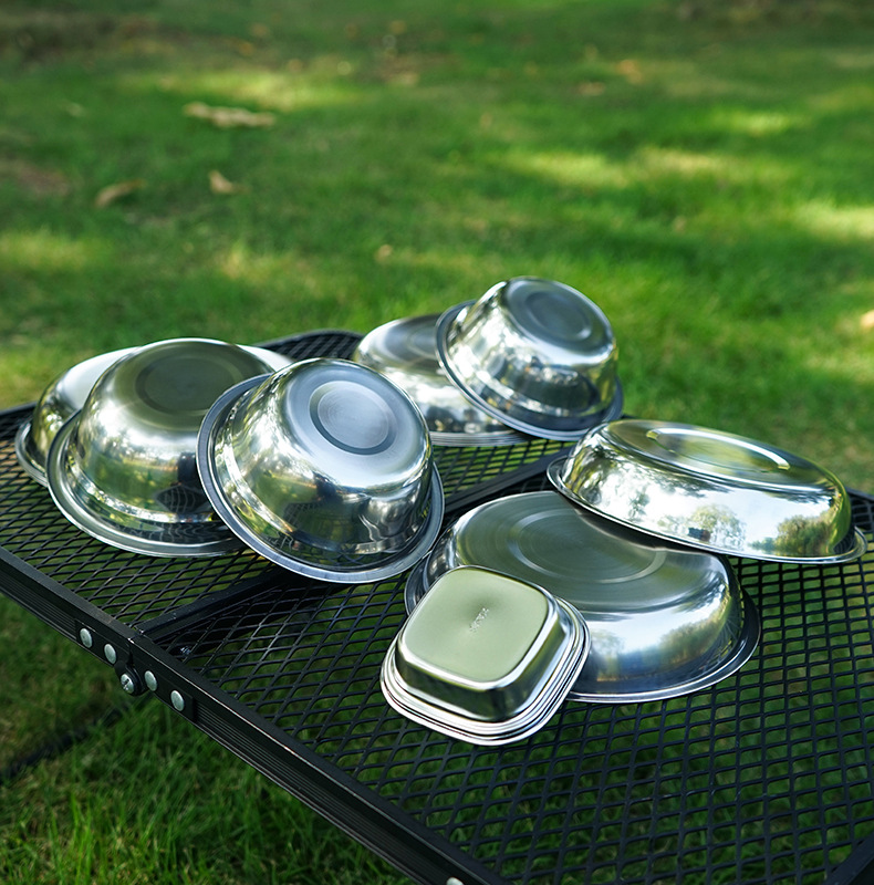 新しいキャンプ用調理器具ポータブルダイニングプレートセット2 - Camping Cooking And Dining Set のレビューと価格