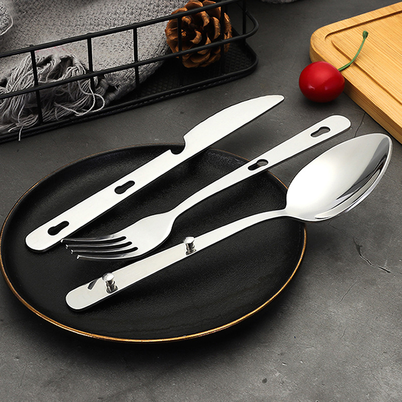 3 ピース/セットポータブルキャンプ調理食器ステンレス鋼食器 - Camping Cooking And Dining Set のレビューと価格