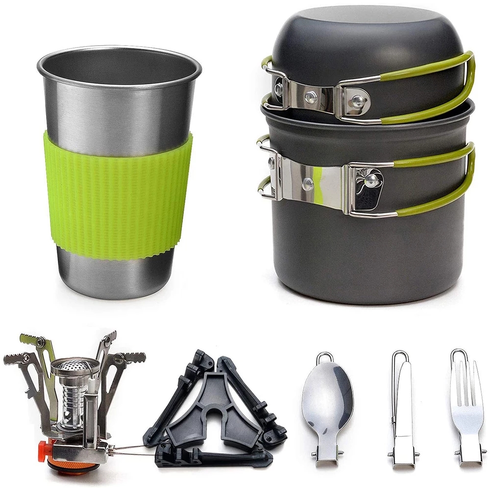 キャンプ調理器具キット ストーブ付き アウトドアクッキングセ - Camping Cooking Mesh のレビューと価格