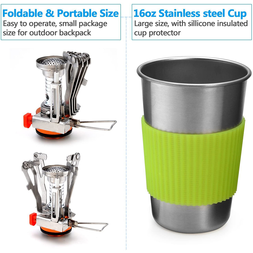 キャンプ調理器具キット ストーブ付き アウトドアクッキングセ - Camping Cooking Mesh のレビューと価格